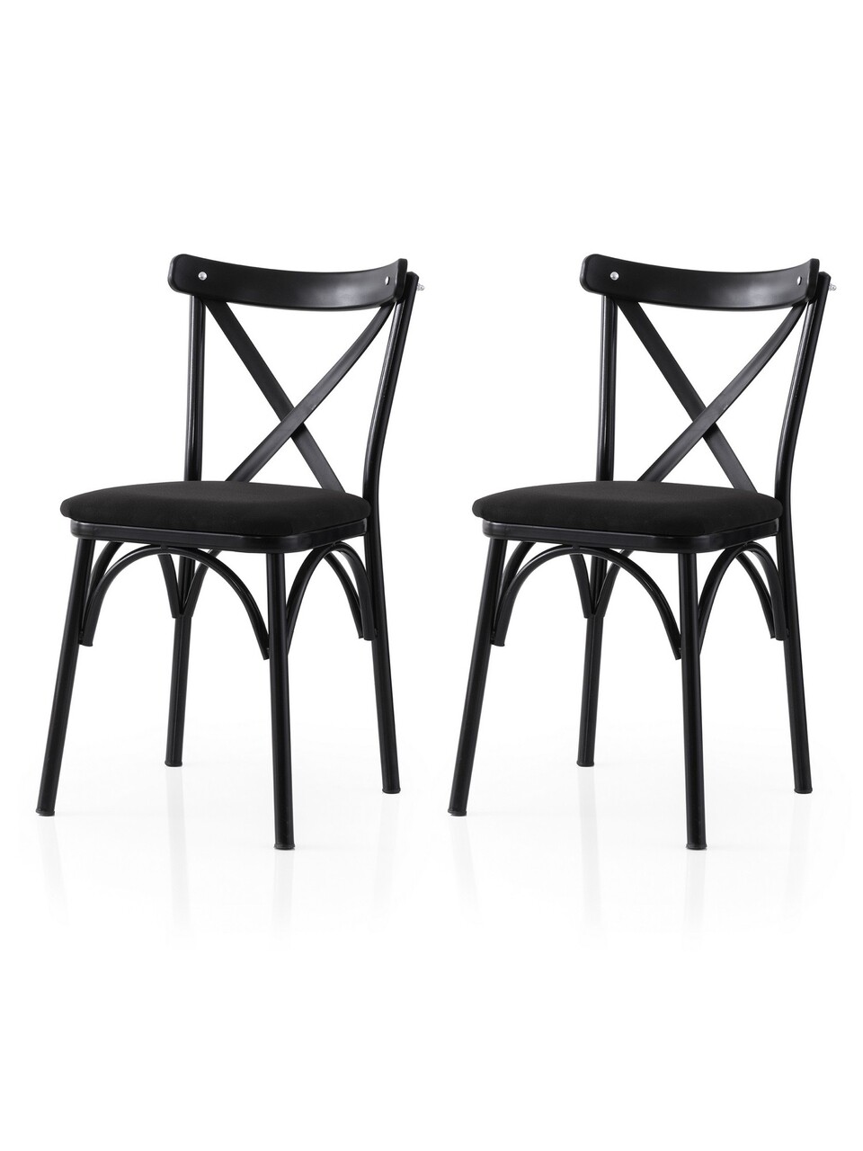 Set scaune 2 piese, Hanah Home, Ekol, Negru - imagine 5